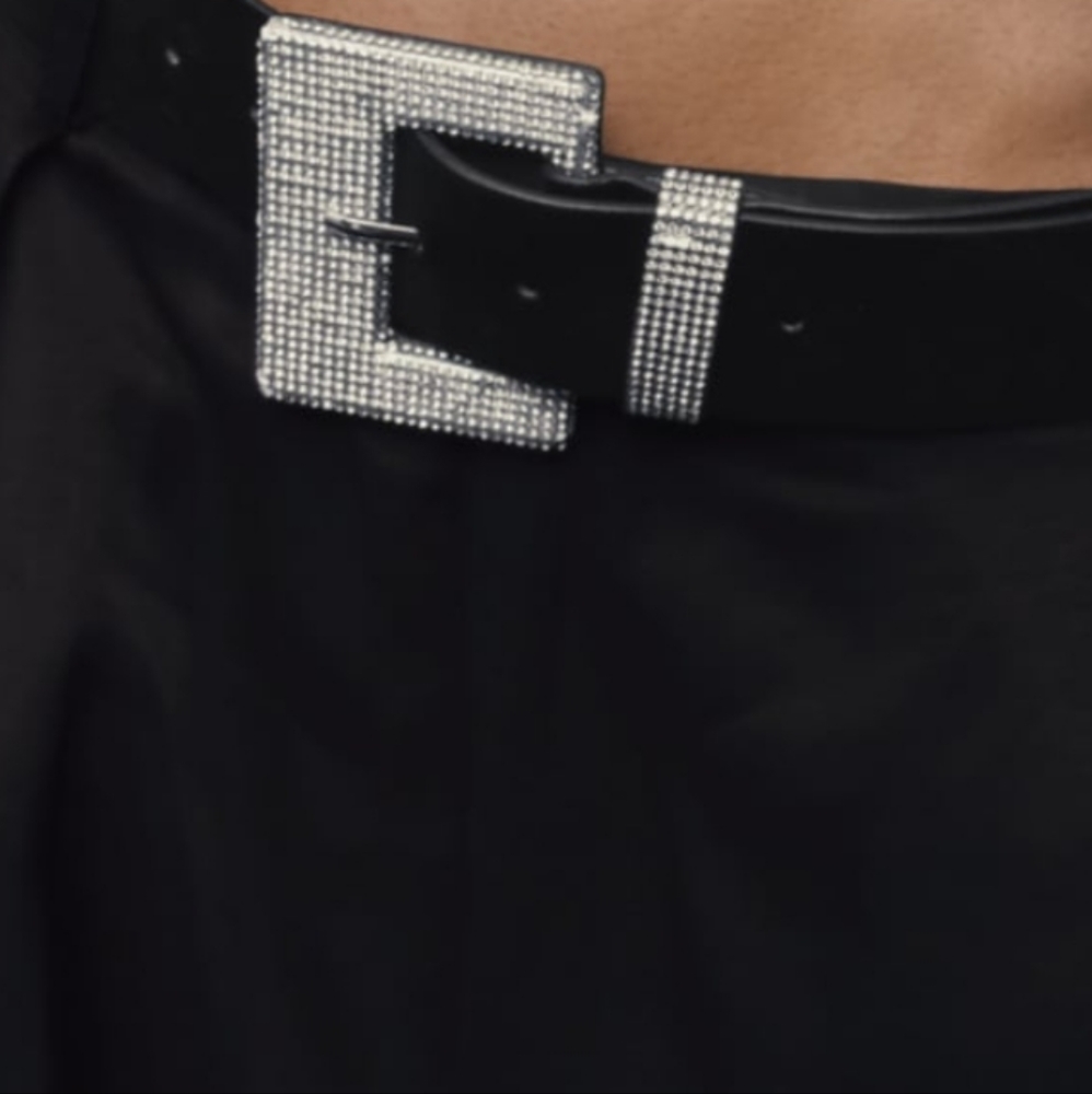 Zara velvet rhinestone belt size 30